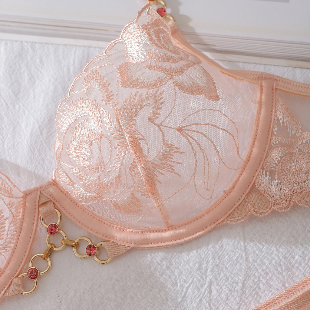 Catch Me If You Can Sheer Lingerie Set (by Ellolace)