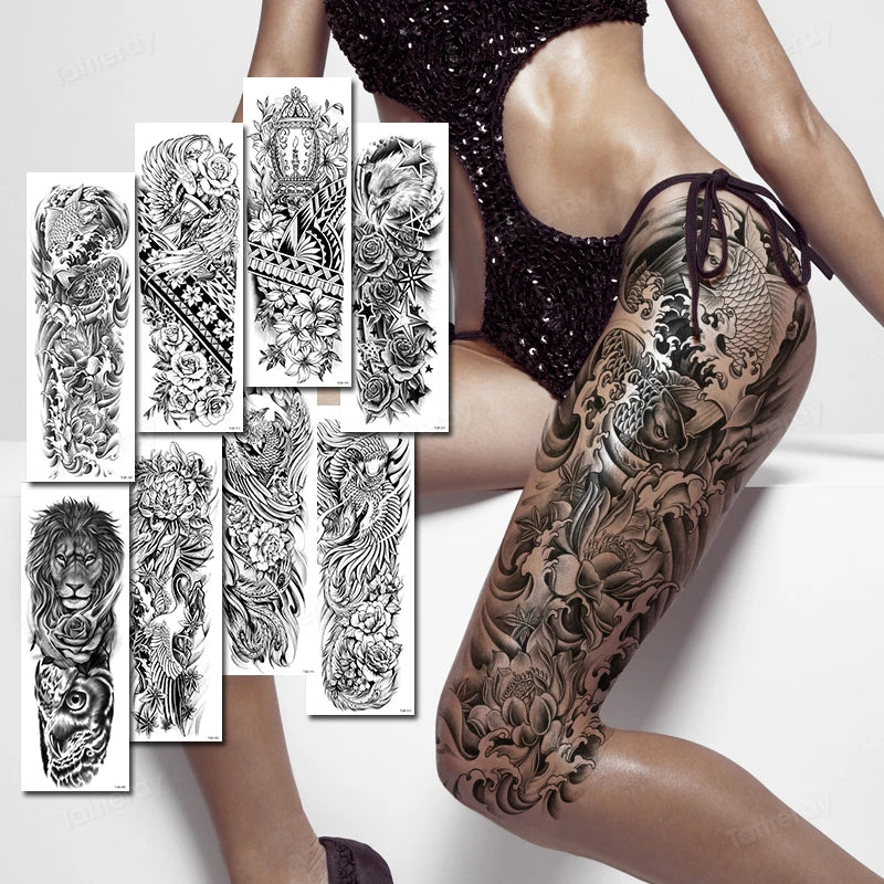 Midnight Muse Faux Thigh Tattoo