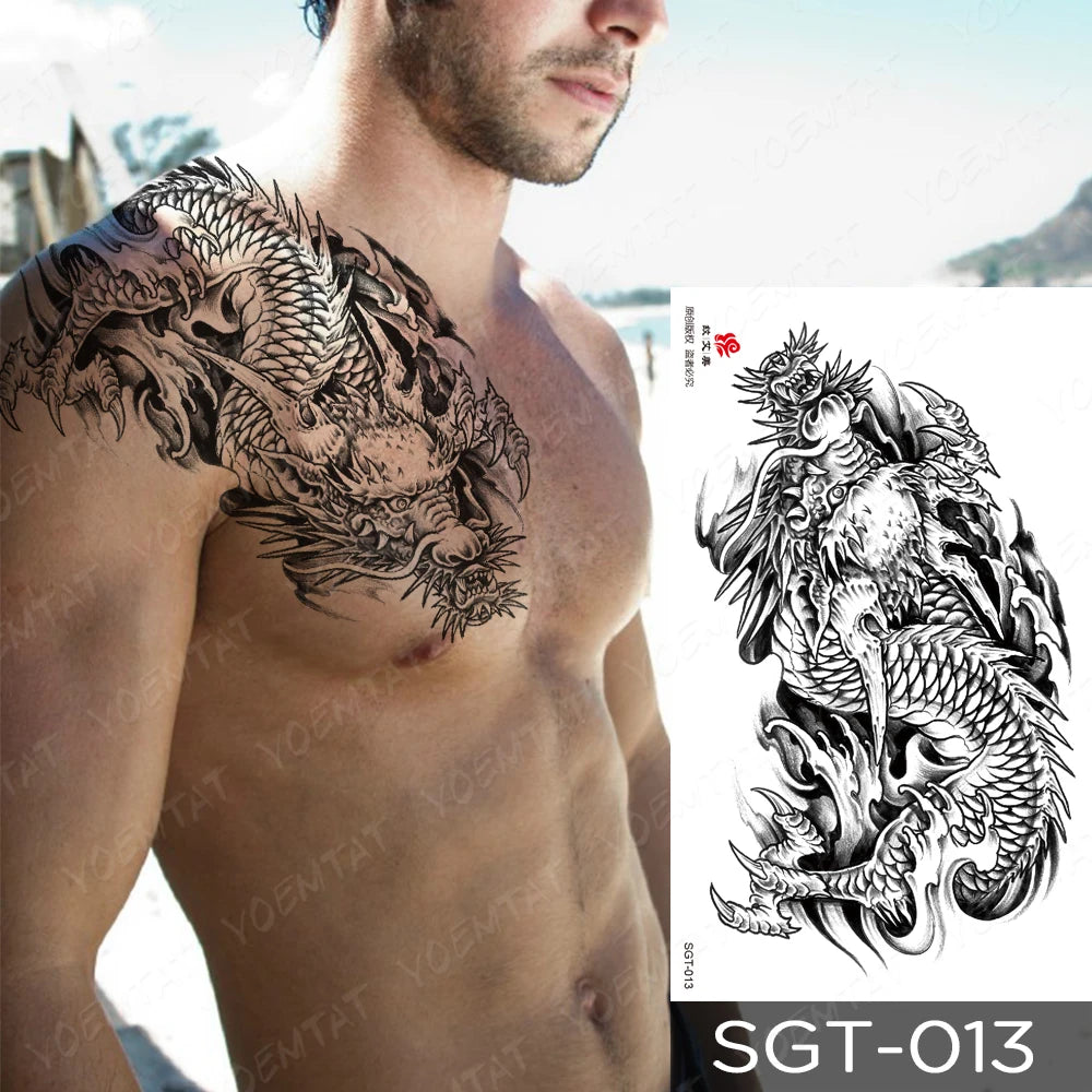 Lace & Gemstone Faux Tattoo - Underboob & Chest Art