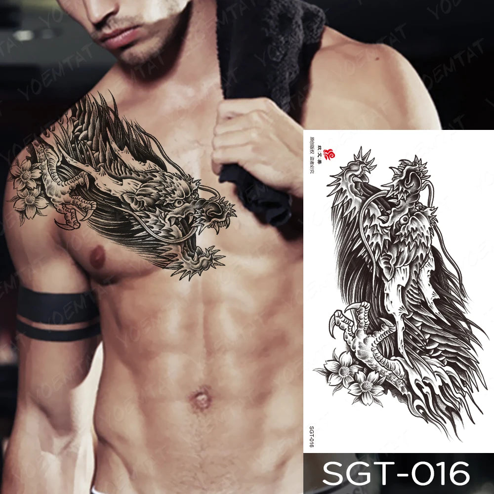 Lace & Gemstone Faux Tattoo - Underboob & Chest Art