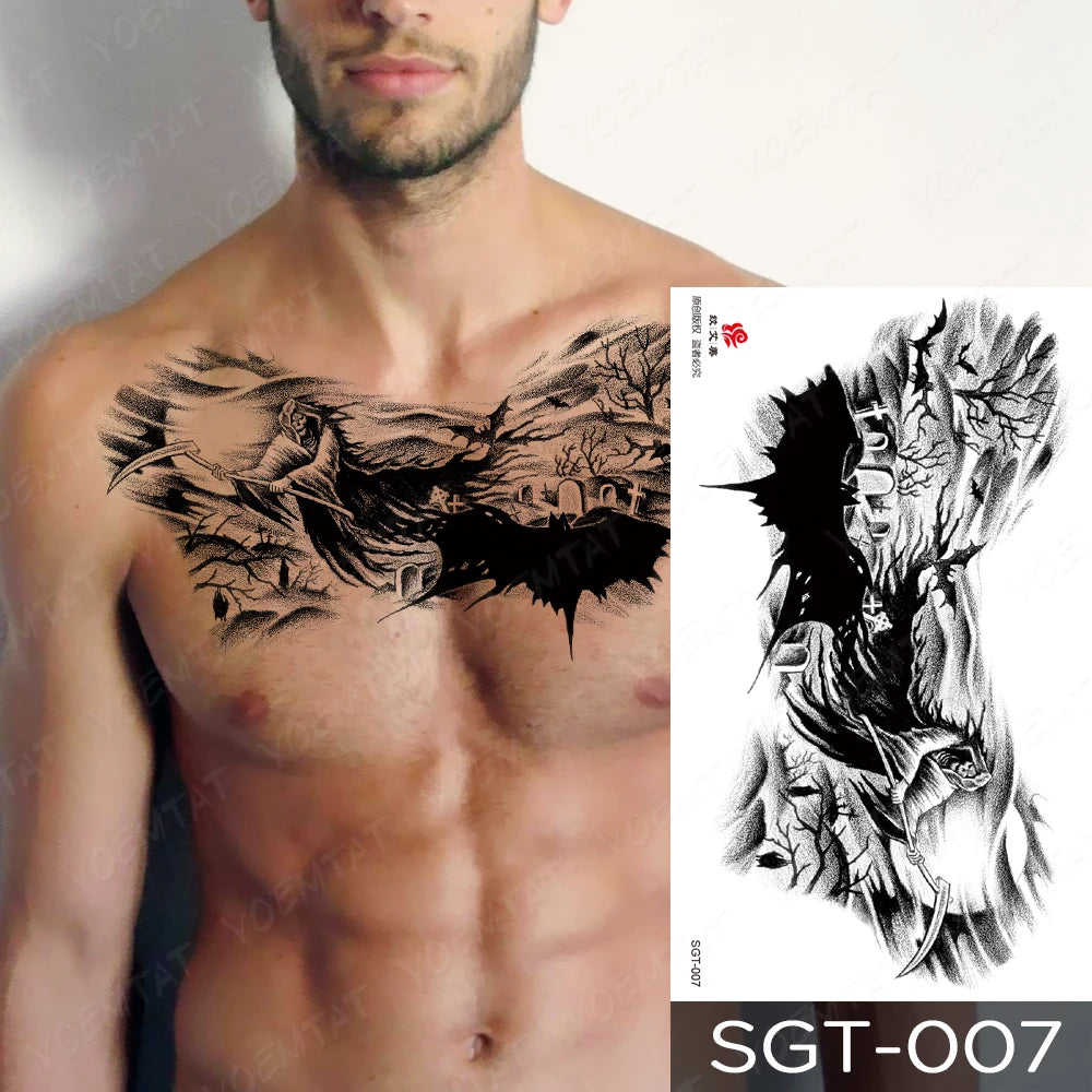 Lace & Gemstone Faux Tattoo - Underboob & Chest Art