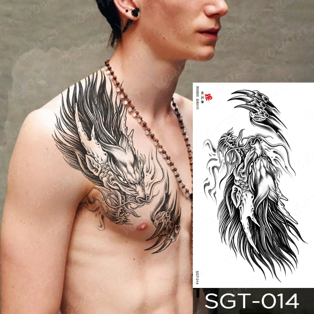 Lace & Gemstone Faux Tattoo - Underboob & Chest Art