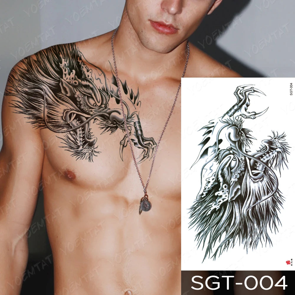 Lace & Gemstone Faux Tattoo - Underboob & Chest Art