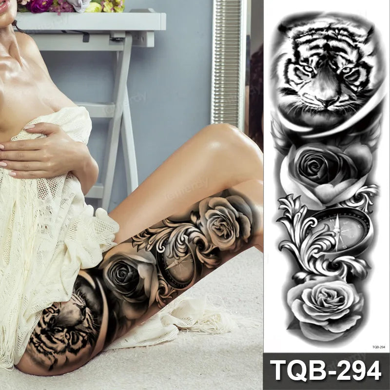 Midnight Muse Faux Thigh Tattoo