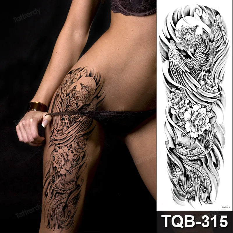 Midnight Muse Faux Thigh Tattoo